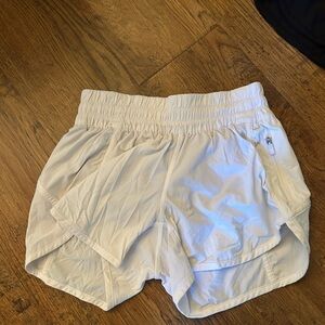 Lululemon Athletica Cream Athletic Shorts